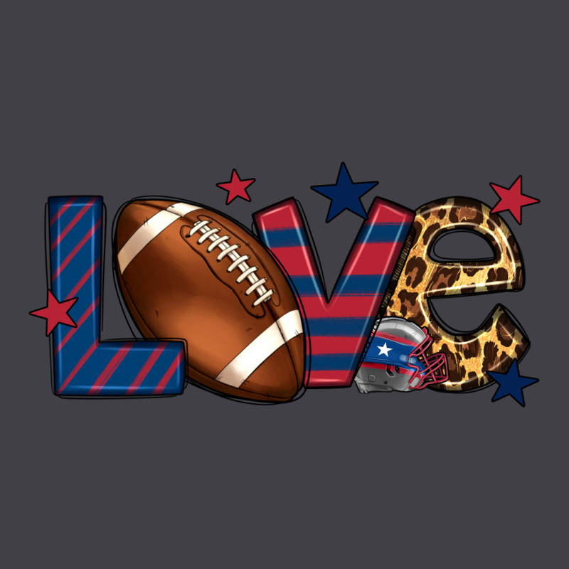 Love Football Team Color Red Blue 4th Of July Heavyweight Hoodie by HowdyJamesFarm | Teevron