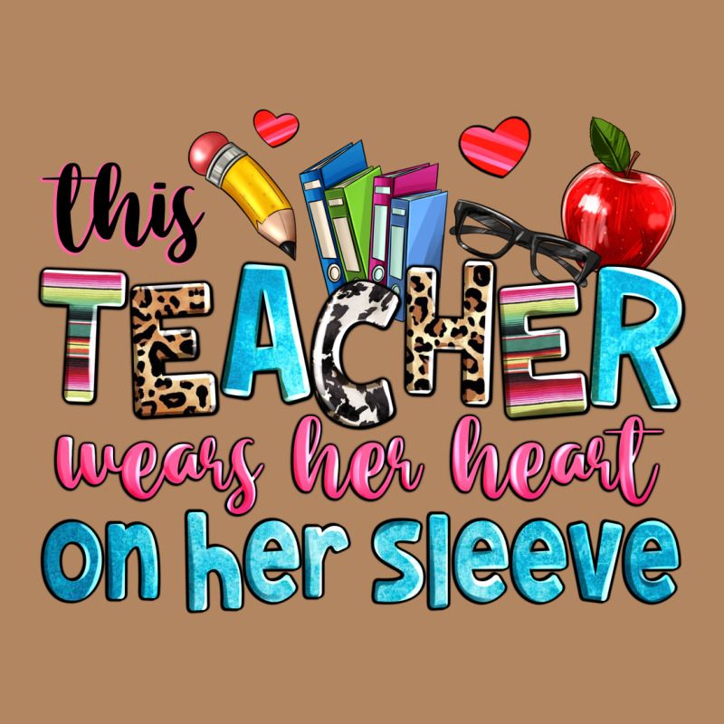 This Teacher Wears Her Her On Her Sleeve Long Sleeve Tee by NancyCooperArtShop | Teevron