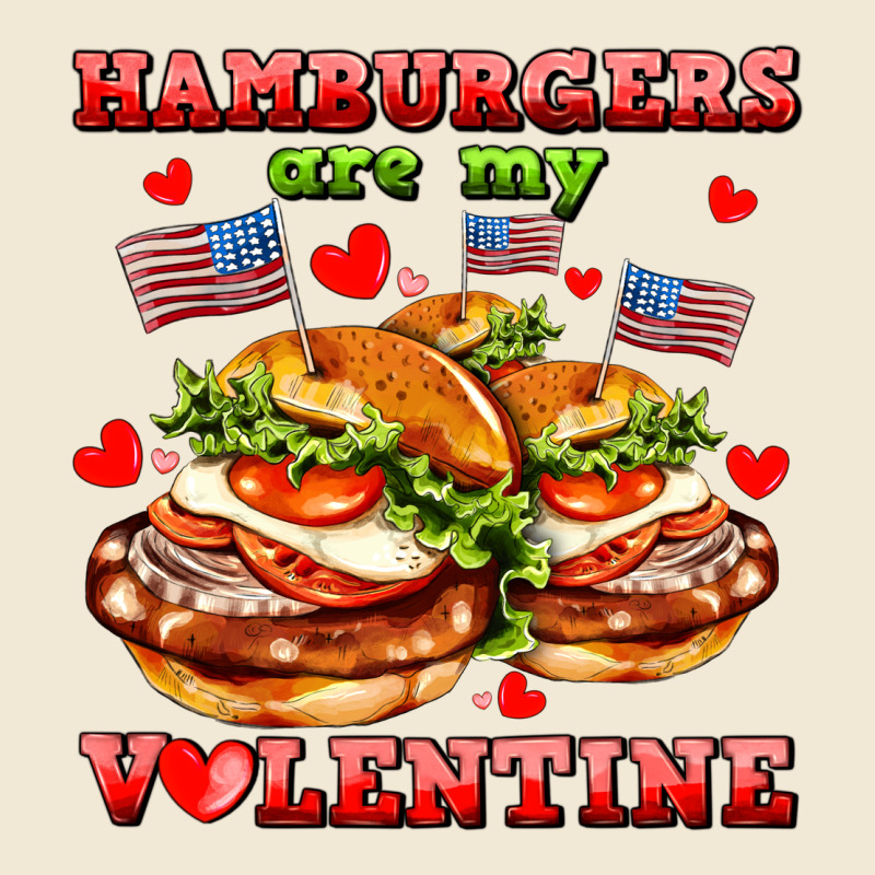 Hamburger Are My Valentine Premium Tee by AdoDesignShop | Teevron