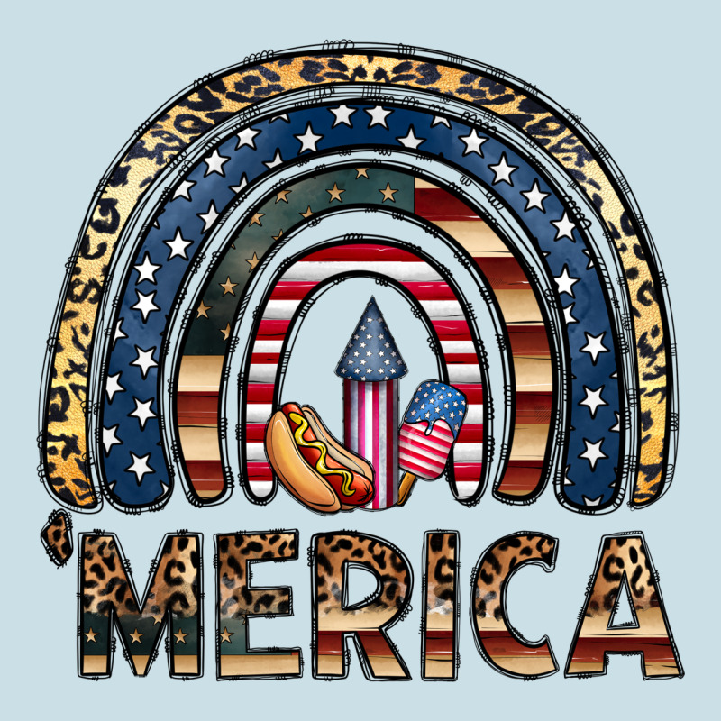 Merica Rainbow Ladies Tee by CowhideDigitalArt | Teevron