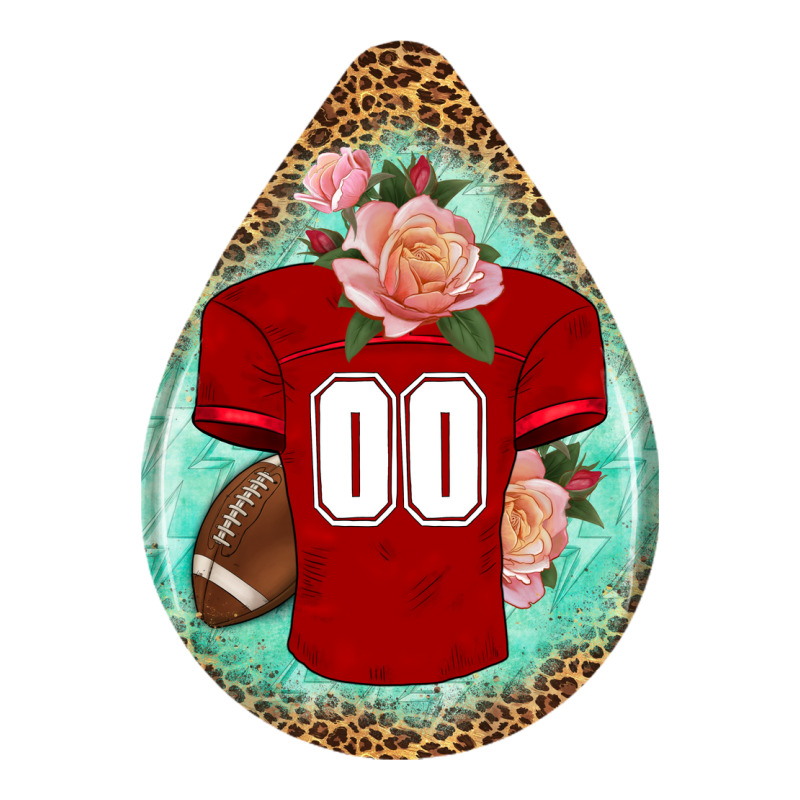 American Football And Western Roses Teardrop Premium Tee by BundleAndBundleShop | Teevron
