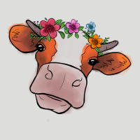 Cow With Flowers Zipper Hoodie | Teevron