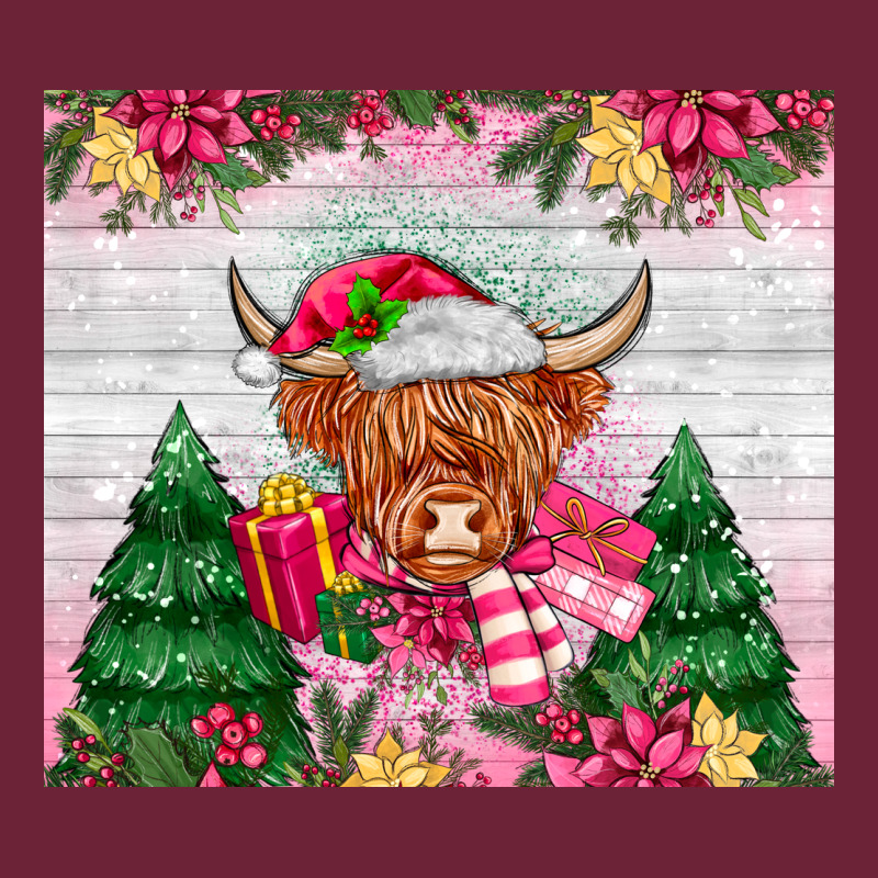 Pink Christmas Cow Long Sleeve Tee by MaliasSmallBusiness | Teevron