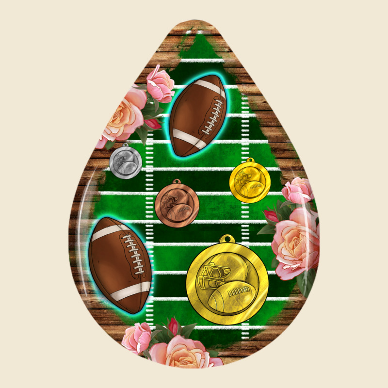 American Football And Western Roses Teardrop Premium Tee by BundleAndBundleShop | Teevron
