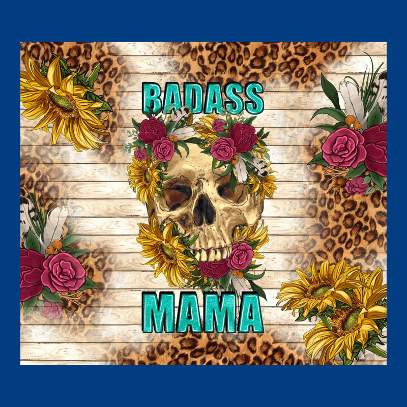 Badass Mama With Flowers Premium Sweatshirt by TumblerDesignByShophia | Teevron