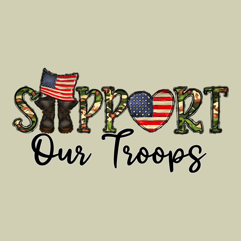 Support Our Troops Heavy Core Tee by CowhideDigitalArt | Teevron