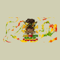 Juneteenth Afro Messy Bun Libbey Glass Heavy Core Tee | Teevron
