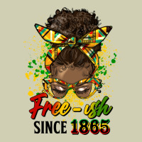 Free Ish Since 1865 Afro Messy Bun Heavy Core Tee | Teevron