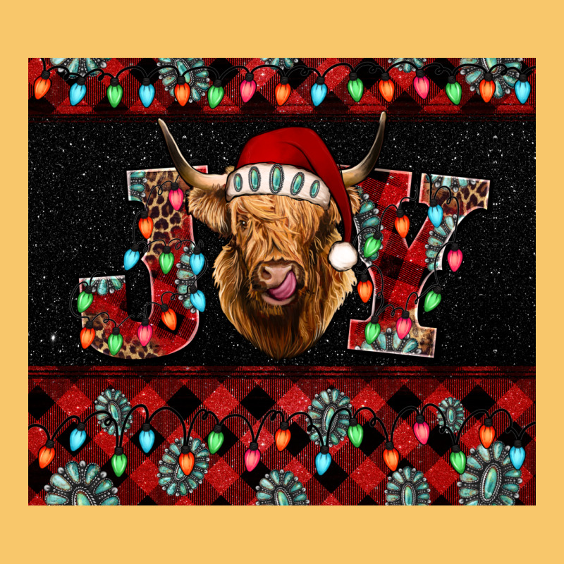 Highland Cow Joy Christmas Tumbler Vintage Hoodie by Jasminsmagicworld | Teevron