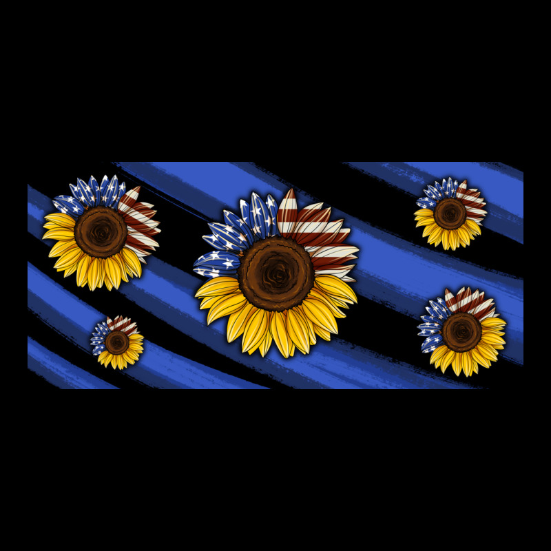 American Flag Sunflowers 16oz Libbey Cup Heavy Core Tee by HRA Design Shop | Teevron