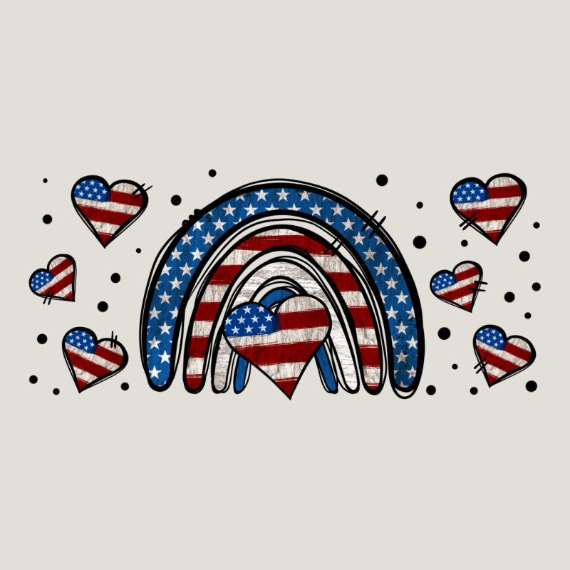 American Flag Rainbow 16oz Libbey Cup Heavy Core Tee by HRA Design Shop | Teevron