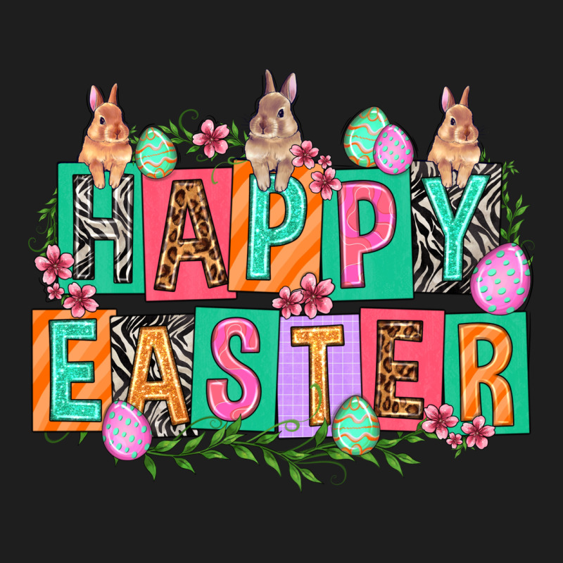 Happy Easter With Plate Letters Easter Day Heavyweight Hoodie by HowdyJamesFarm | Teevron