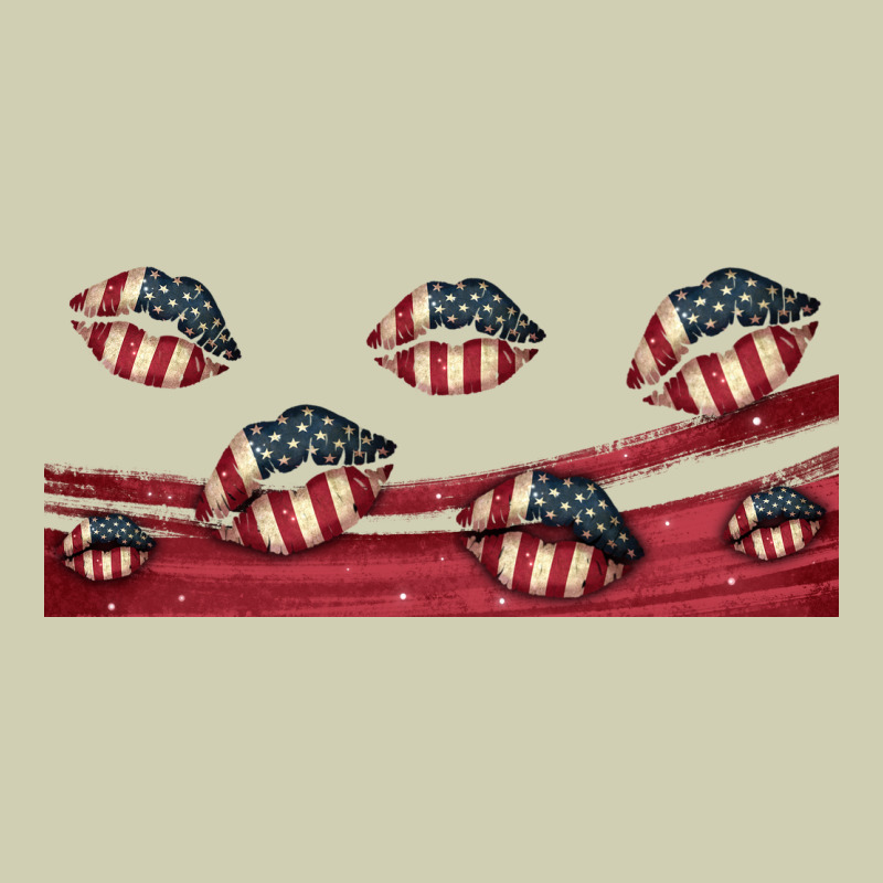 American Flag Lips 16oz Libbey Cup Heavy Core Tee by HRA Design Shop | Teevron