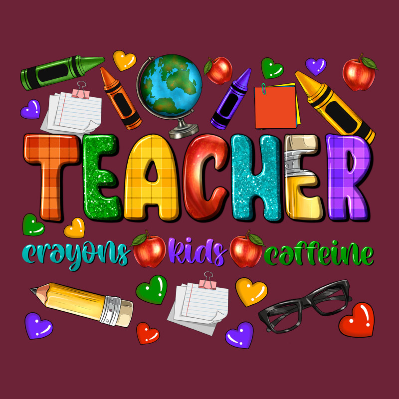 Teacher Crayons Kids Caffeine Long Sleeve Tee by NancyCooperArtShop | Teevron