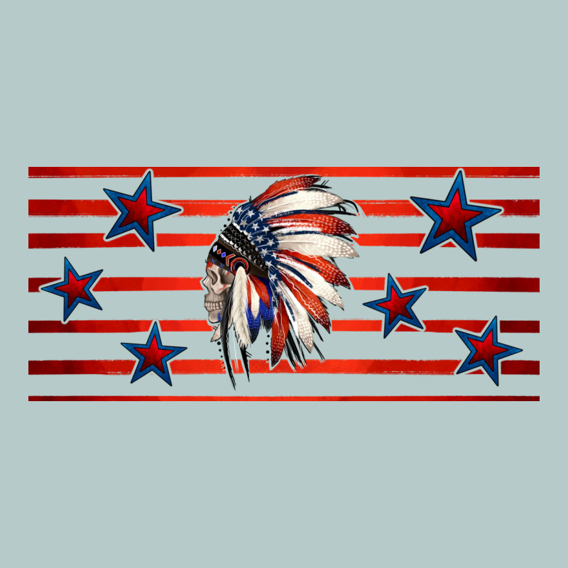 Patriotic Native American Headdress 16oz Libbey Cup Heavy Core Tee by HRA Design Shop | Teevron