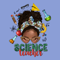 Science Teacher Afro Messy Bun Long Sleeve Tee | Teevron