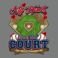 My Heart Is On That Court Baseball Premium Hoodie | Teevron