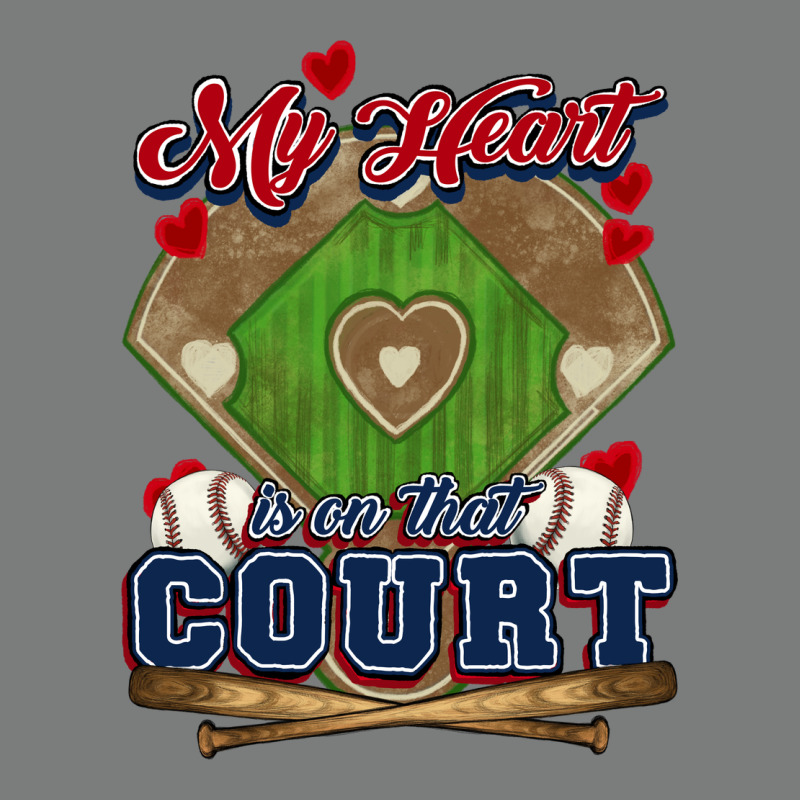 My Heart Is On That Court Baseball Premium Hoodie by HowdyJamesFarm | Teevron