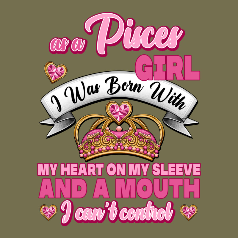 As A Pisces Girl I Was Born With My Heart On My Sleeve And A Mouth Vintage Hoodie by Jasminsmagicworld | Teevron