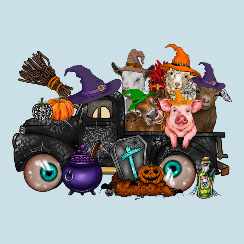 Halloween Farm Animals Truck Ladies Tee by RacoonDesign | Teevron