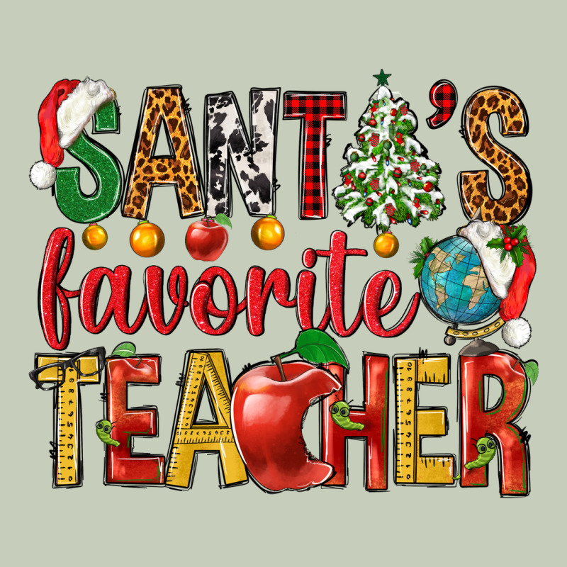 Santas Favorite Teacher Long Sleeve Tee by NancyCooperArtShop | Teevron