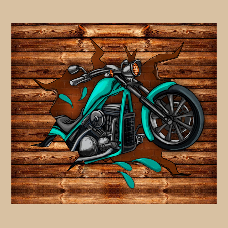 Woodgrain Motorcycle Heavyweight Hoodie by TumblerDesignByShophia | Teevron