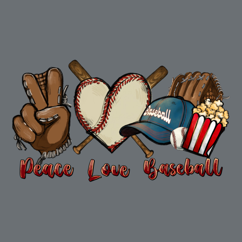 Peace Love Baseball Premium Hoodie by HowdyJamesFarm | Teevron