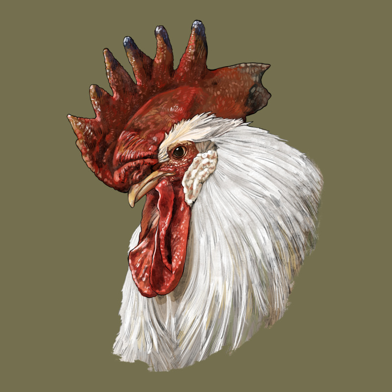 Leghorn Rooster Head Vintage Hoodie by LillyAllenDesigns | Teevron