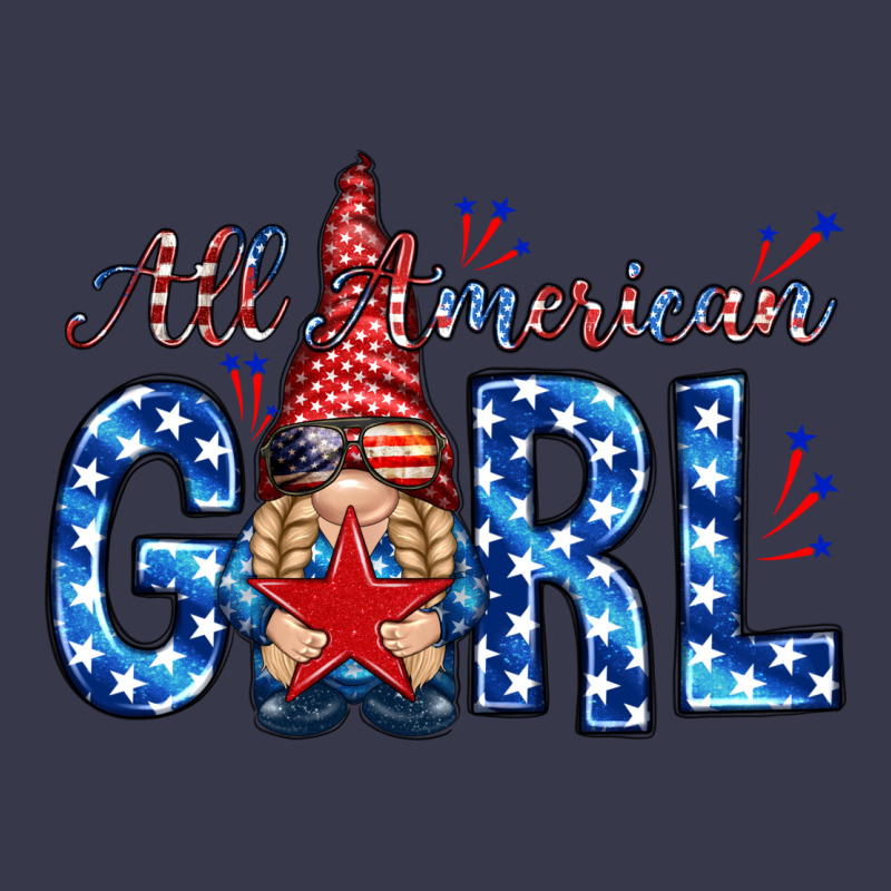 All American Girl With Gnome Long Sleeve Tee by NancyCooperArtShop | Teevron