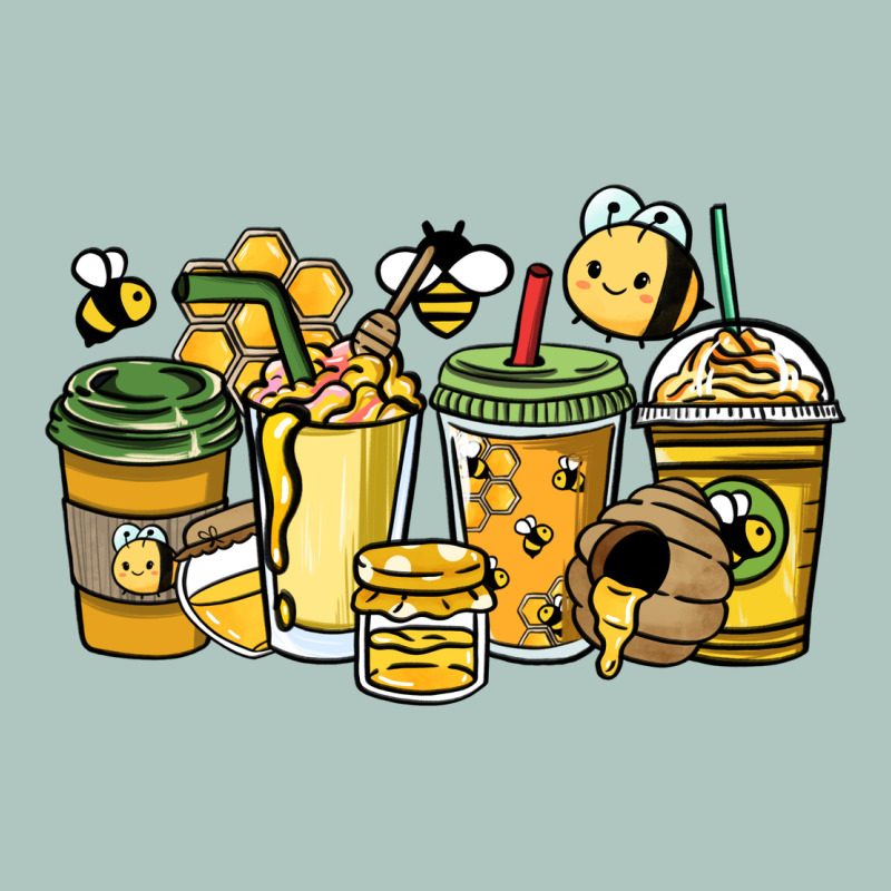Honey Bee Coffee Cups Premium Sweatshirt by HowdyJamesFarm | Teevron