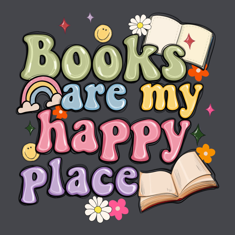 Books Are My Happy Place Long Sleeve Tee by MaliasSmallBusiness | Teevron