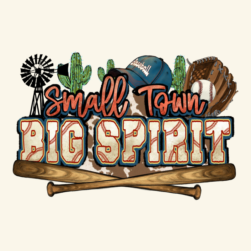 Small Town Big Spirit Baseball Premium Hoodie by HowdyJamesFarm | Teevron