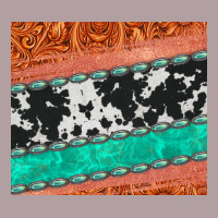 Western Turquoise Gemstone Cowhide  Leather Tumbler Vintage Hoodie | Teevron