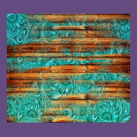 Turquoise  Leather And Wooden Pattern Tumbler Vintage Hoodie | Teevron