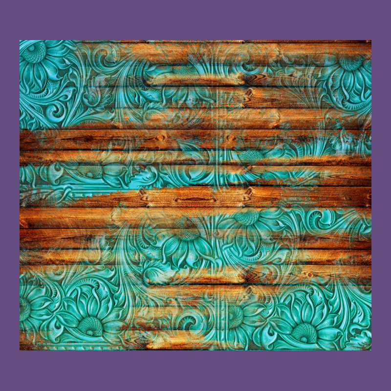 Turquoise  Leather And Wooden Pattern Tumbler Vintage Hoodie by Jasminsmagicworld | Teevron