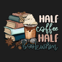 Half Coffee Half Bookworm Classic Tee | Teevron