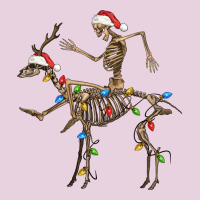Skeleton Deer Santa Ladies Tee | Teevron