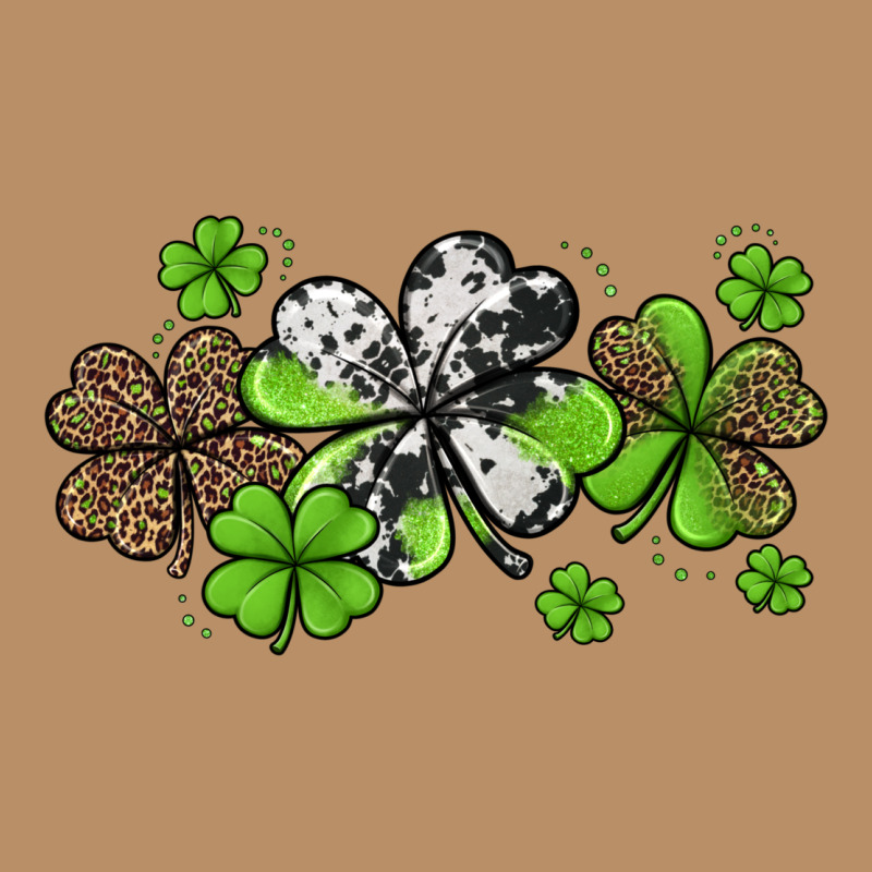 Western Cowhide Leopard Glitter Shamrocks Vintage Hoodie by Jasminsmagicworld | Teevron