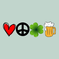 Funny St Patricks Day Love Peace Clover And Beer Zipper Hoodie | Teevron