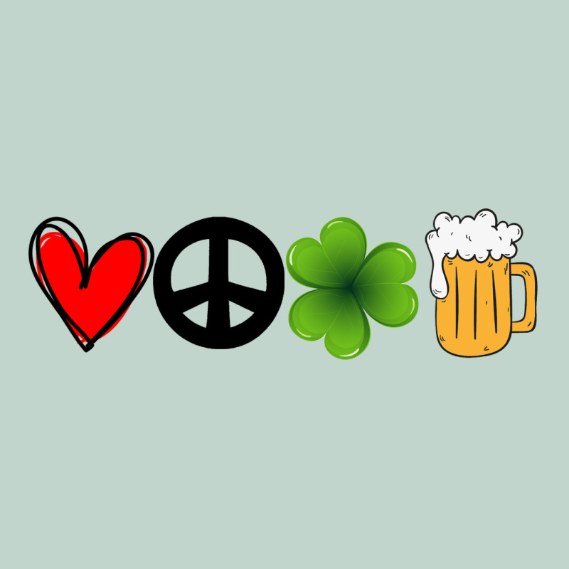Funny St Patricks Day Love Peace Clover And Beer Zipper Hoodie by Bettercallsaul | Teevron
