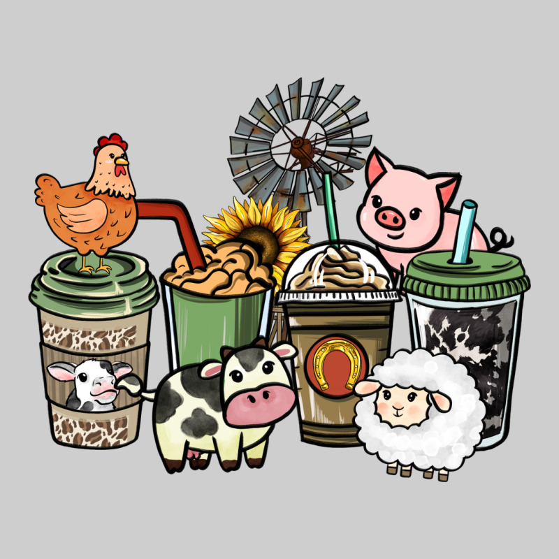 Farm Animal Coffee Cups Premium Sweatshirt by HowdyJamesFarm | Teevron