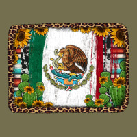 Mexican Flag Background With Cactus And Sunflower Vintage Hoodie | Teevron