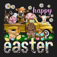 Happy Easter Truck With Farm Animals Easter Day Heavyweight Hoodie | Teevron