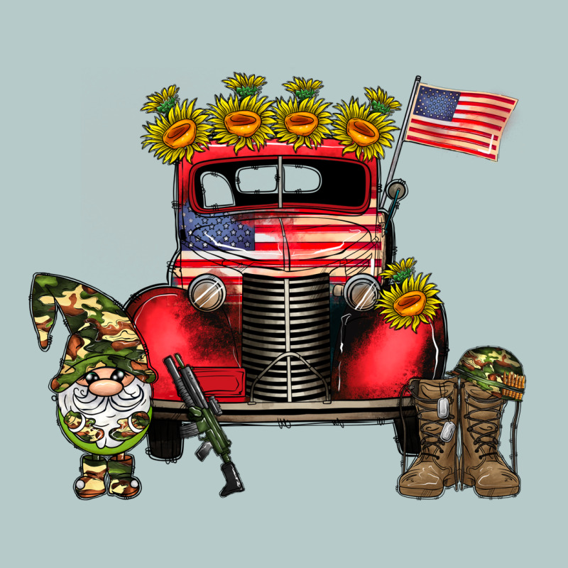 America Soldier Truck Heavy Core Tee by CowhideDigitalArt | Teevron