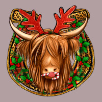 Christmas Highland Cow Mistletoe Christmas Vintage Hoodie | Teevron