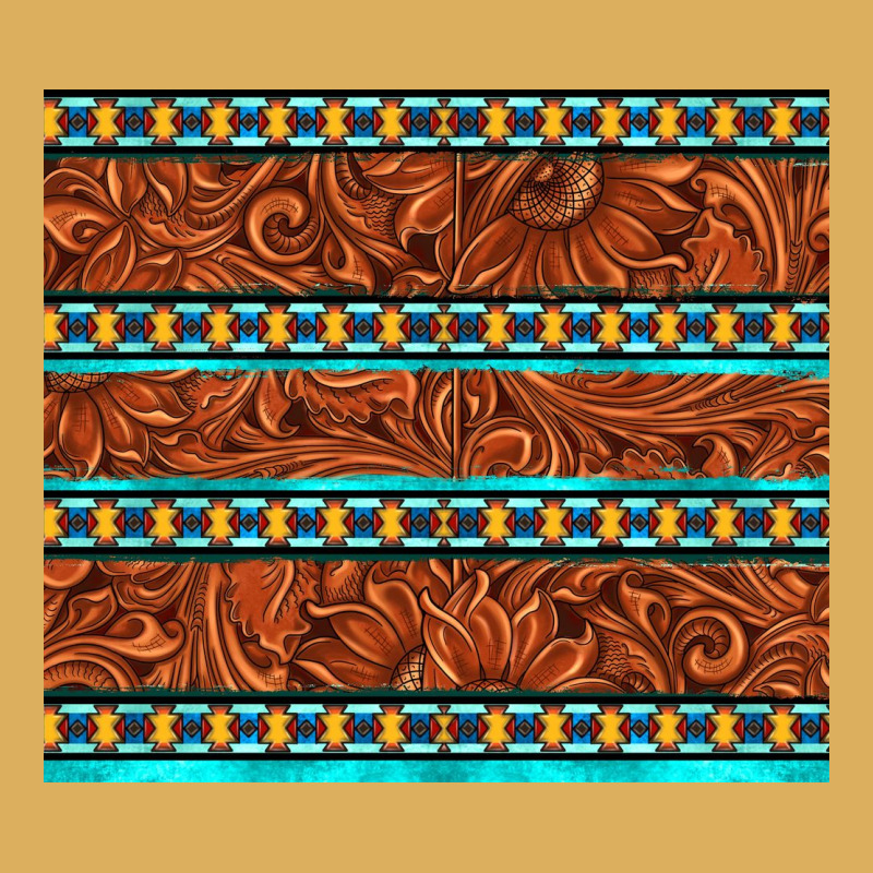 Tooled Leather And Aztec Premium Hoodie by TumblerDesignByShophia | Teevron