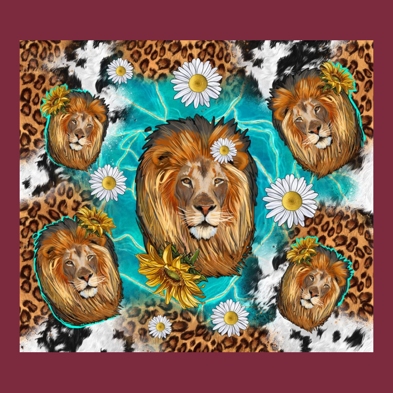 Lion With Leopard And Cowhide Pattern Premium Hoodie by TumblerDesignByShophia | Teevron