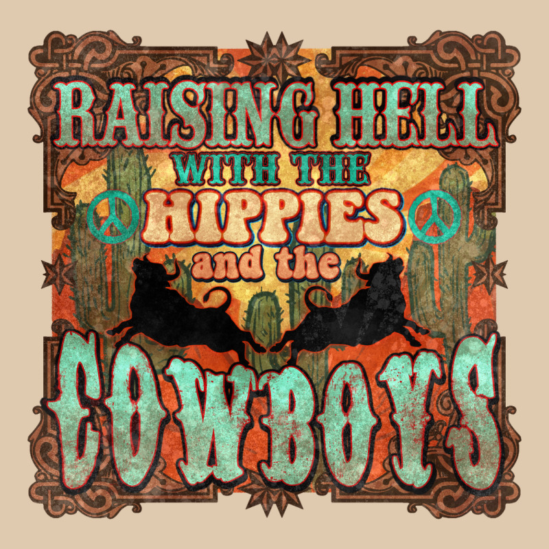 Raising Hell With The Hippies And The Cowboys Heavyweight Sweatshirt by NancyCooperArtShop | Teevron