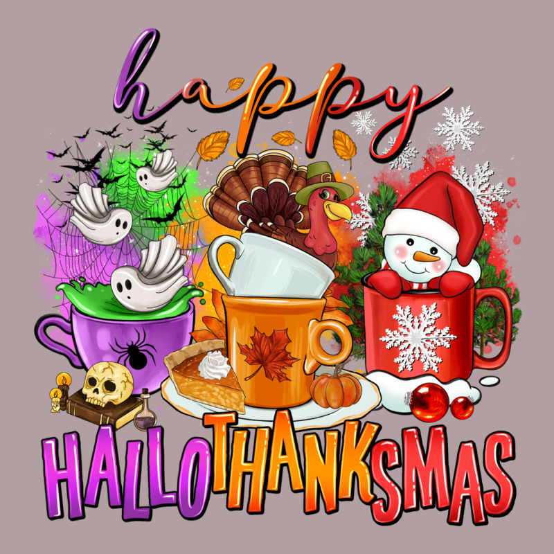Happy Hallothanksmas Coffee Cups Vintage Hoodie by NancyCooperArtShop | Teevron