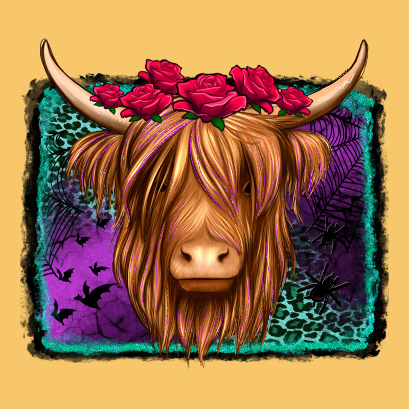 Halloween Highland Cow Vintage Hoodie by Jasminsmagicworld | Teevron